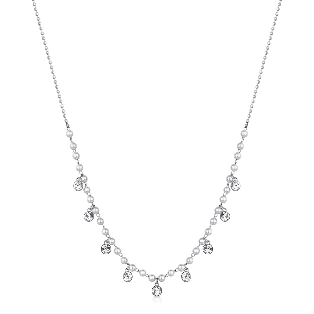 Brosway Chant BAH83 Steel Woman Necklace with Crystals and Pearls
