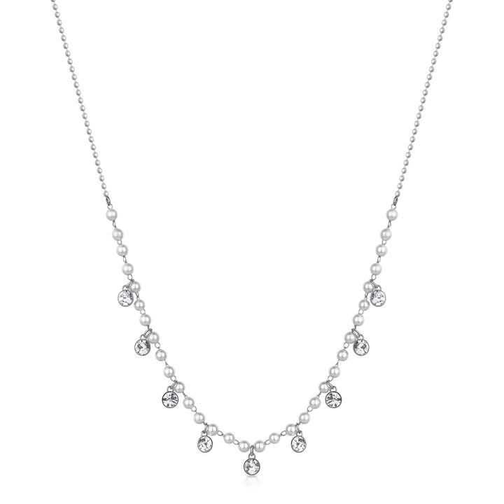 Brosway Chant BAH83 Steel Woman Necklace with Crystals and Pearls