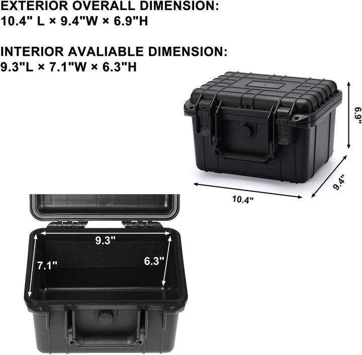 Mayouko Tragbarer Werkzeugkasten mit stossfestem Schwamm, wasserdicht IP67, wasserdichter Hartschale