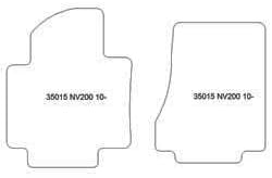 MDM fussmatten für Nissan NV 200 Van ab 01.2010- Passform wie Original aus Velours, Automatten mit A