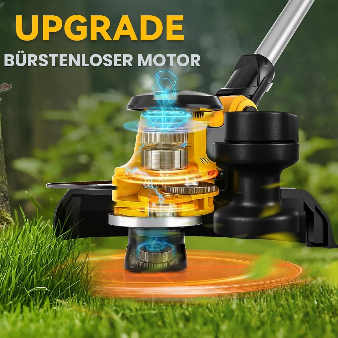 Akku Strimmer kompatibel mit Dewalt 20V Akku, 3-in-1 Falt-Kombi mit bürstenlosem Motor 30cm Schnittb