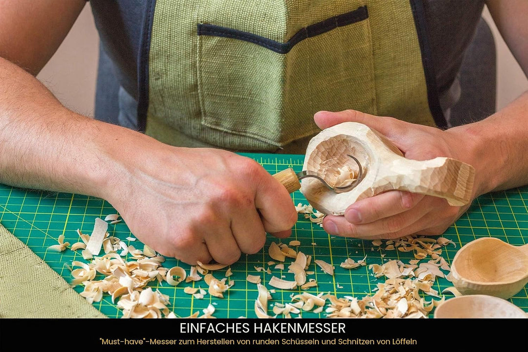 BeaverCraft S17 Holzschnitzwerkzeug-Set zum Löffelschnitzen - Schnitzset Löffelschnitzen-Kit Holzsch