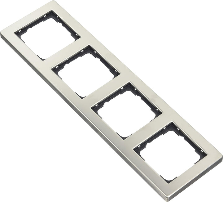 Gira 021433 Abdeckrahmen E2 4-Fach, Edelstahl