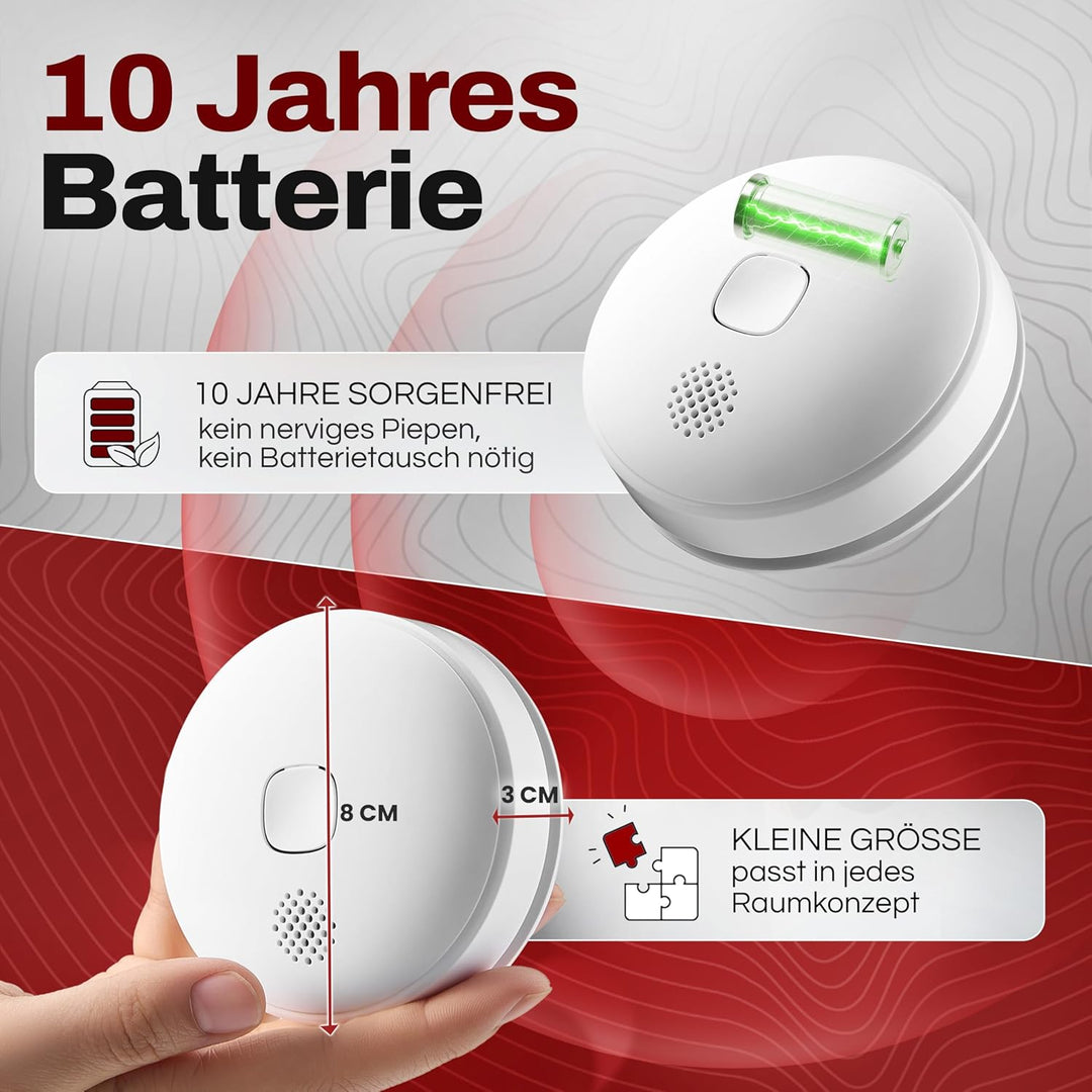 Alpenluft ISA Rauchmelder 10er Set mit Hub Mit App 10er Set + Wifi Hub, Mit App 10er Set + Wifi Hub