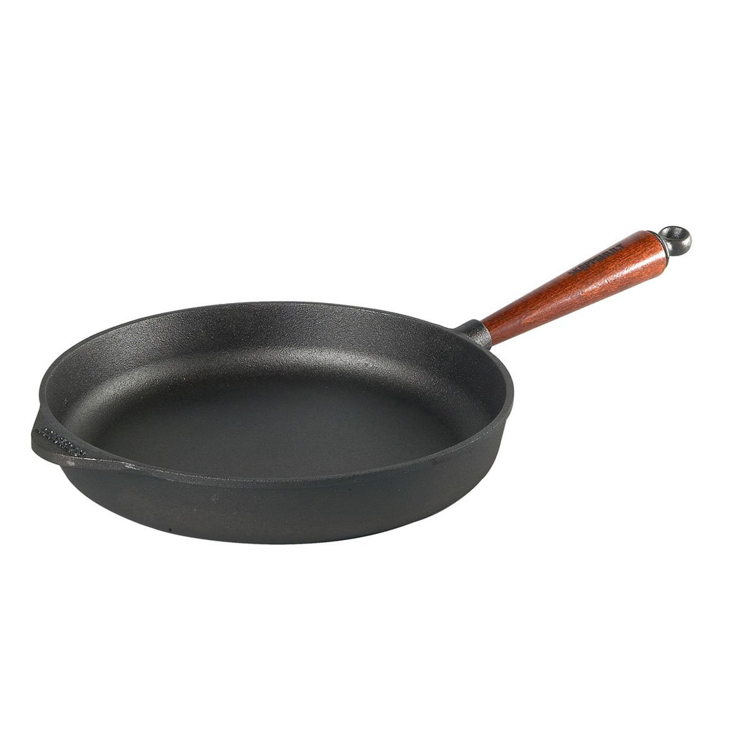 Skeppshult 0285T Servierpfanne Ø 28 cm aus Gusseisen mit Holzgriff aus Buche,für alle Herdarten geei