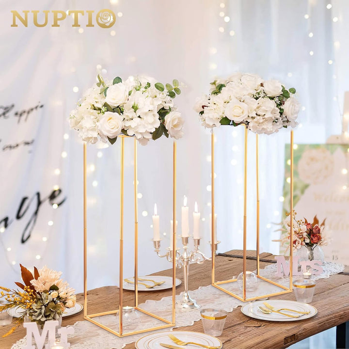 NUPTIO Blumenkugeln für Hochzeitstafeln 2 Künstliche Blumenkugeln mit 36cm Durchmesser Arrangement B