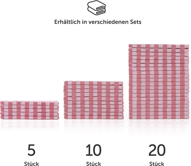 Blumtal 20er Set Premium Geschirrtücher - Hochwertige Geschirrhandtücher, 100% Baumwolle, Oeko-TEX®