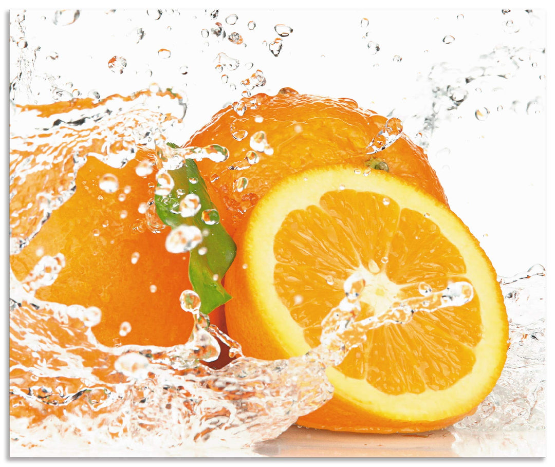 ARTland Spritzschutz Küche aus Alu für Herd Spüle 60x50 cm (BxH) Küchenrückwand mit Motiv Essen Obst