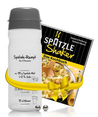 EINSTEIGER-SET für VEREINFACHTES SPÄTZLE MACHEN mit dem patentierten Spätzle-Shaker (675 ml) in SCHW