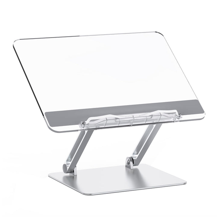 Buchständer, Aluminium und Acryl Kochbuch Schreibtisch Leseständer, Verstellbar &amp; Faltbar Buchhalter