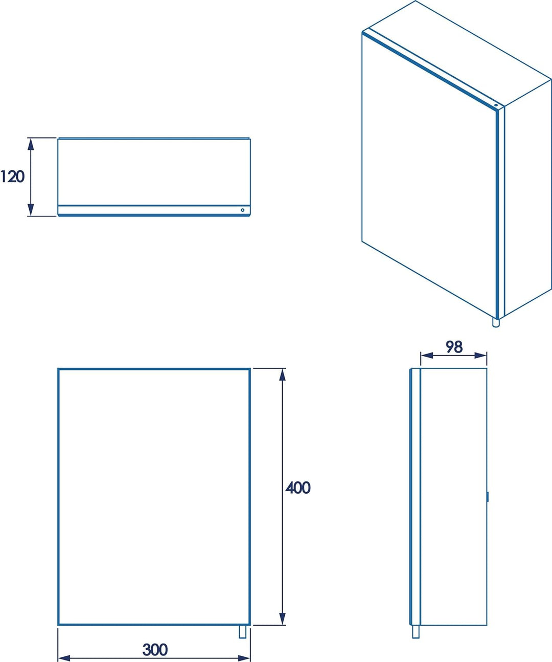 Croydex Schrank, Metall, Einzeltür Avon, Glas, Edelstahl, Single Door Avon Einzeltür, Avon Einzeltür