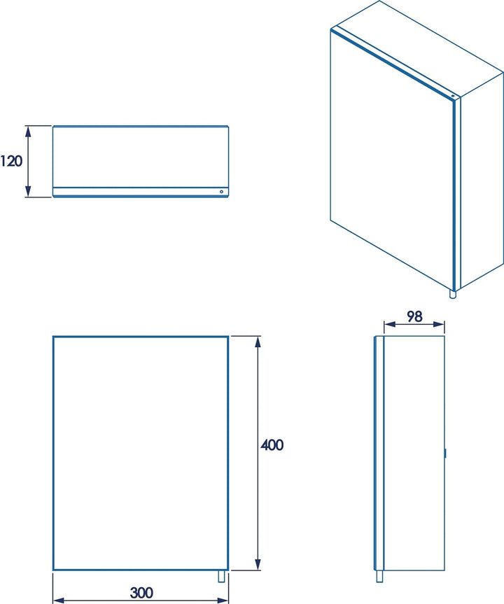 Croydex Schrank, Metall, Einzeltür Avon, Glas, Edelstahl, Single Door Avon Einzeltür, Avon Einzeltür