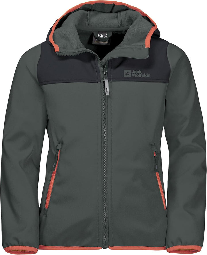 Jack Wolfskin Fourwinds Jacke für Kinder, Softshelljacke, Unisex, Kinder 152 slate green, 152 slate