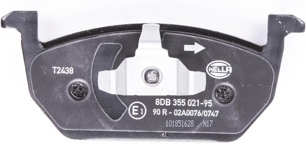HELLA PAGID 8DB 355 021-951 Bremsbelagsatz - T2438 - Dicke/Stärke: 17.2mm - Bremssystem: Teves - mit