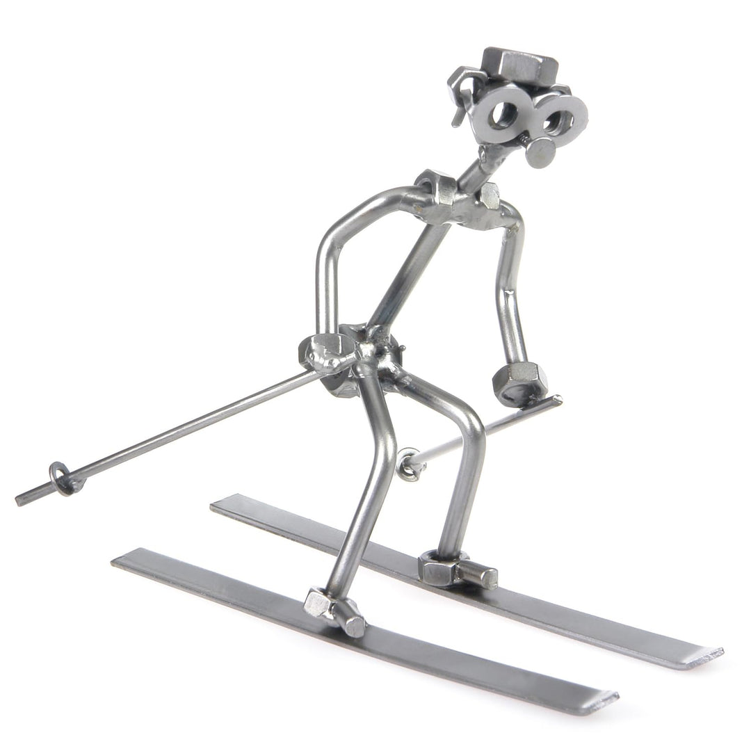 metalman24 Schraubenmännchen Skifahrer SKI Slalom handgefertigte ausgefallene Geschenkidee