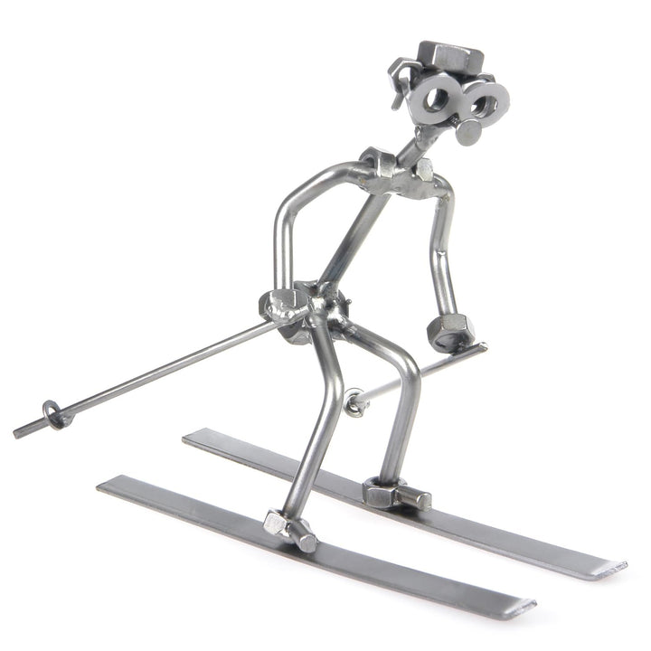 metalman24 Schraubenmännchen Skifahrer SKI Slalom handgefertigte ausgefallene Geschenkidee