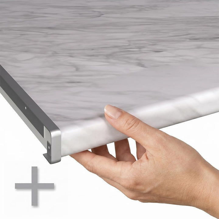 Vicco Apothekerschrank Fame-Line, Weiss Hochglanz/Goldkraft Eiche, 20 cm | AP Marmor, zur Kombinatio