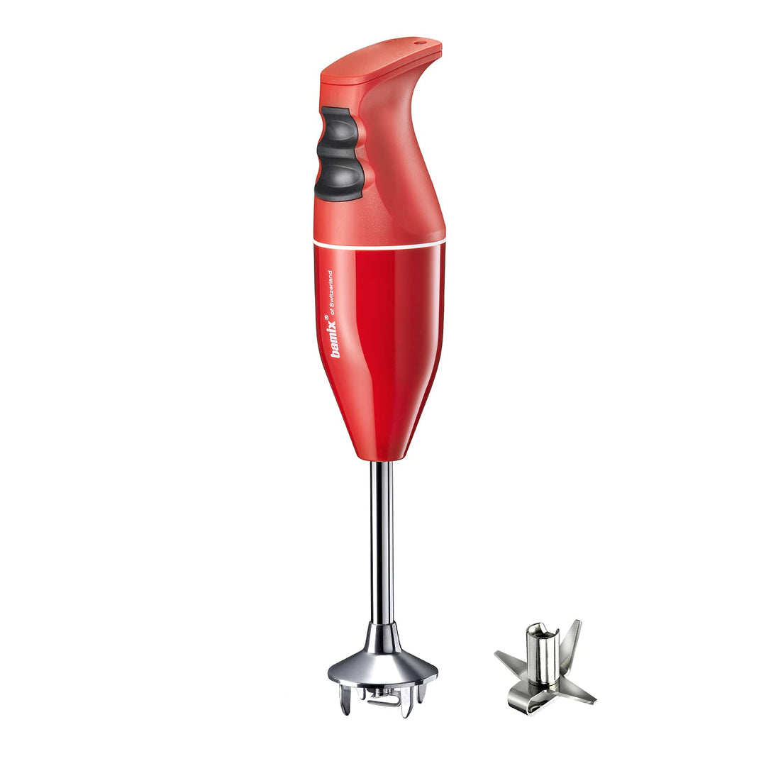 bamix Stabmixer Set EO140 CLASSIC inkl. Multifunktionsmesser aus Edelstahl, 140 Watt, 2-Stufen, Made
