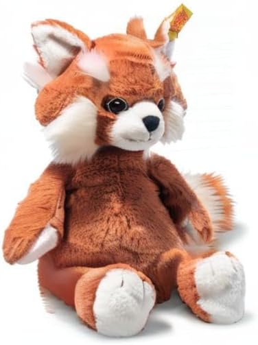 Steiff 075537 Soft Cuddly Friends Benji Roter Panda, Ginger, 28cm