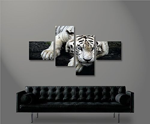 islandburner Bild Bilder auf Leinwand Bengalischer Tiger V2 4L XXL Poster Leinwandbild Wandbild Deko