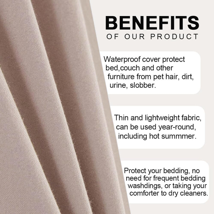 DUJUIKE 100% wasserdichte Schutzdecke oder Liner für Bett, Matratzenschoner für das Bett, Wiederverw