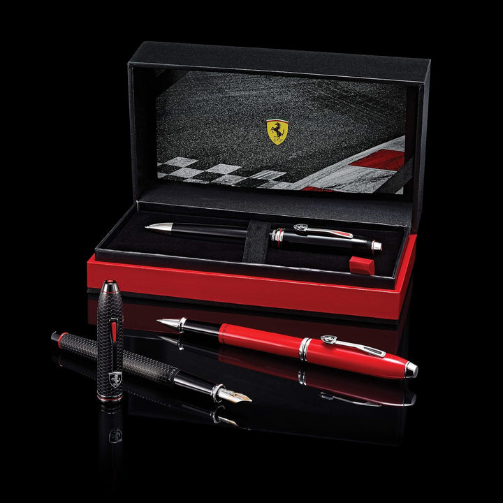 Cross Townsend Ferrari Rollerball (Strichstärke M, Schreibfarbe: schwarz, inkl. Premium Geschenkbox)