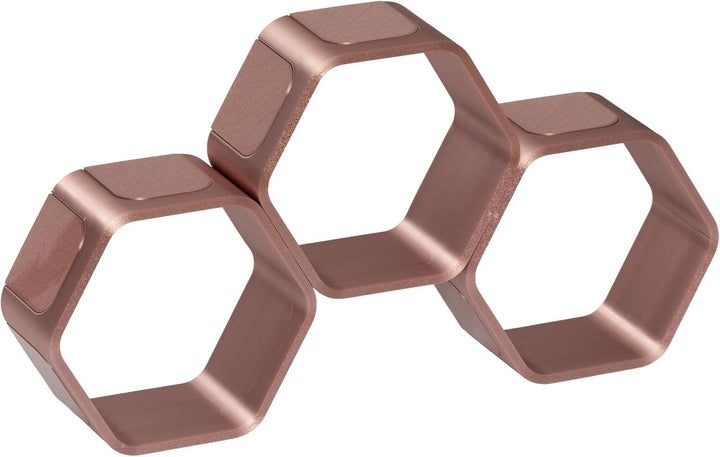 Regal für Hörfiguren (z.B. Tonie Figuren) - 3D Druck - Modulares Design (Gold-rosa, Premium) Gold-ro