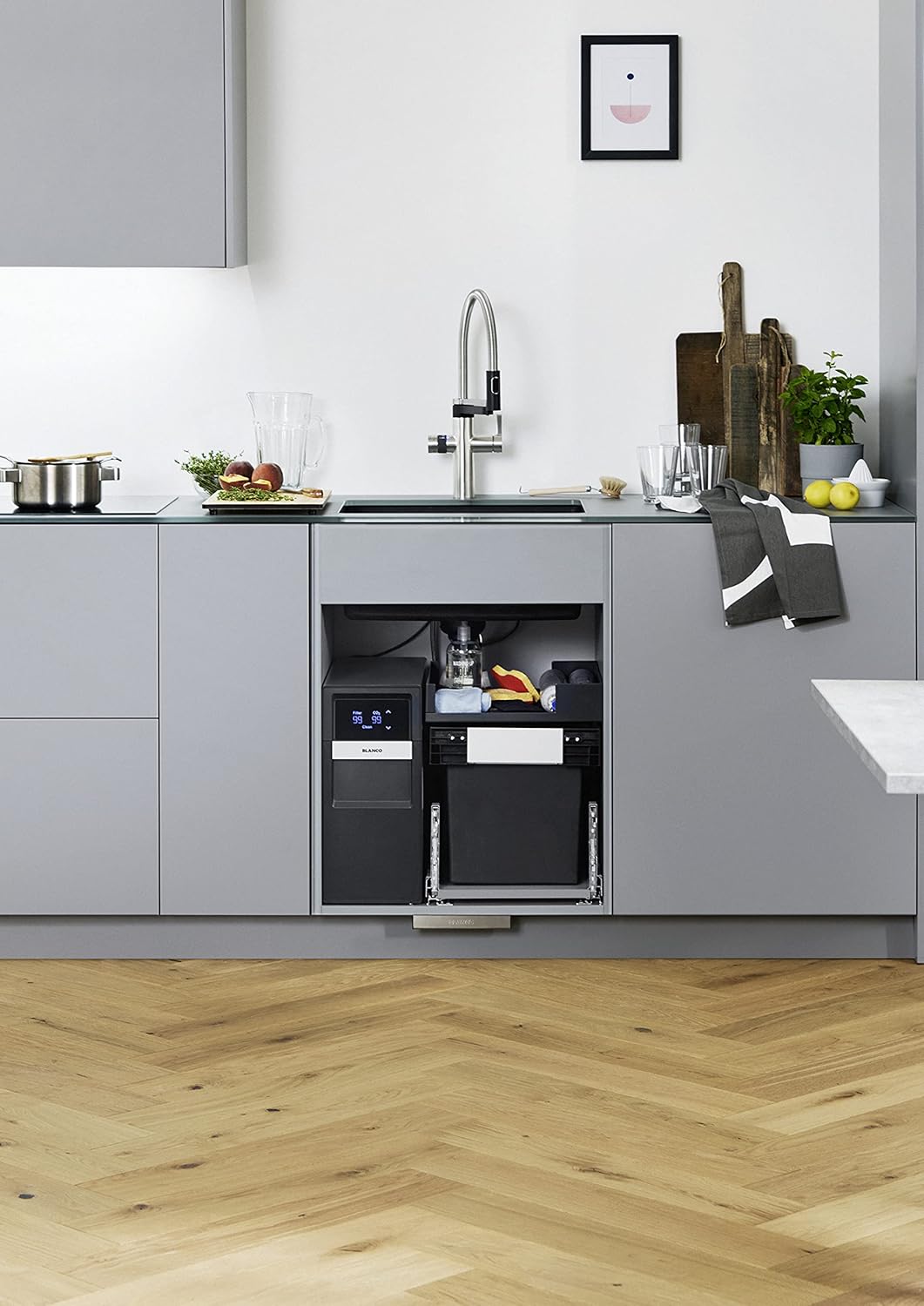 BLANCO drink.soda EVOL-S Pro PVD Steel | Multifunktionales Soda-Wassersystem | Gekühltes Wasser in s