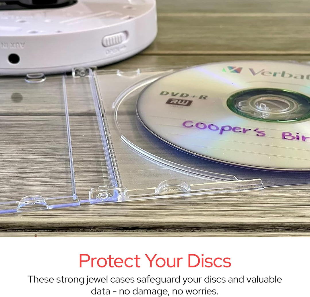 Verbatim CD DVD Blu-Ray Clear Slim Jewel Cases 5,2mm - 25 Stück 25 Stück, transparent, 25 Stück, tra