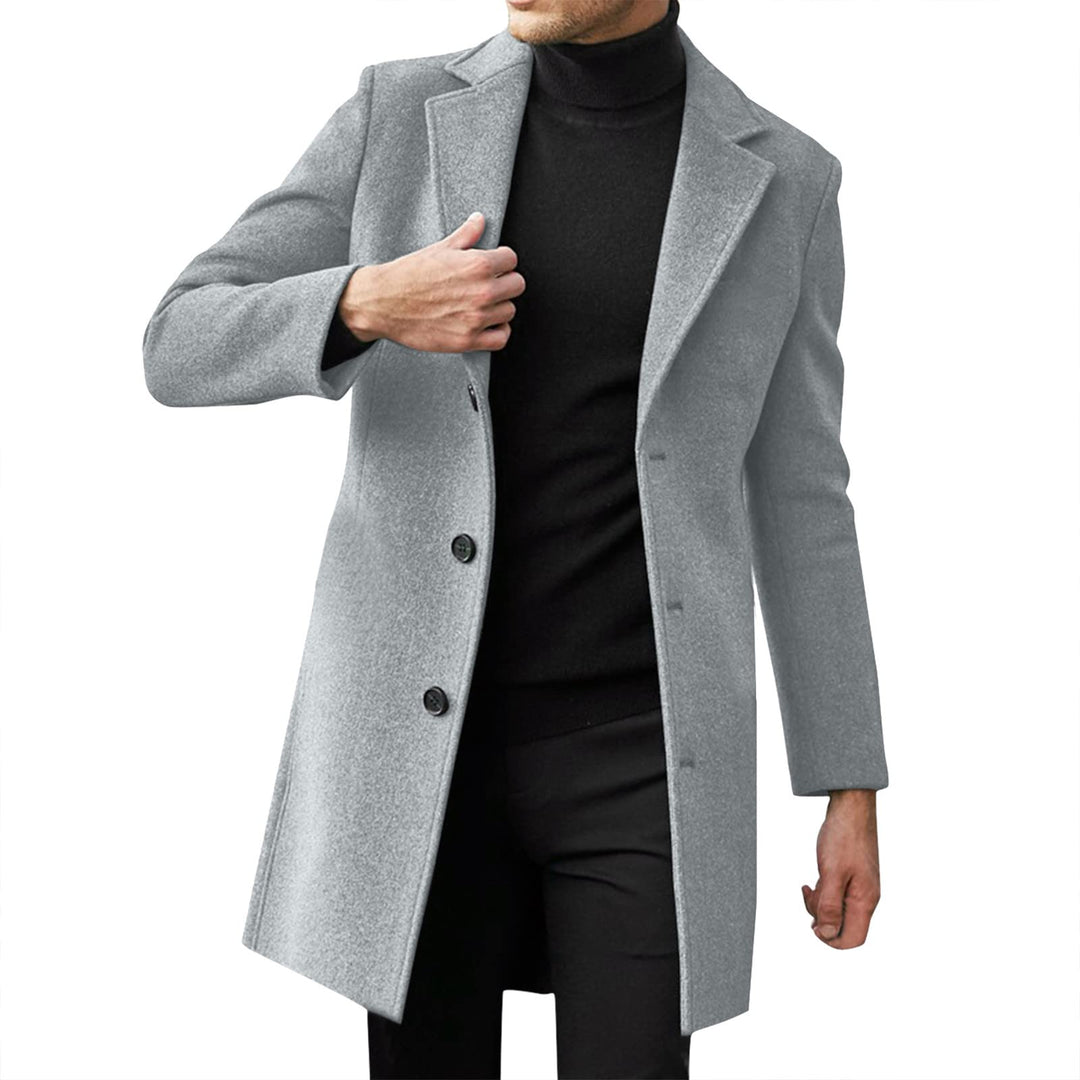 Herren Warm Wollmantel Stehkragen Wintermantel Kurzmantel Winter Jacke Business Freizeit Winddichte