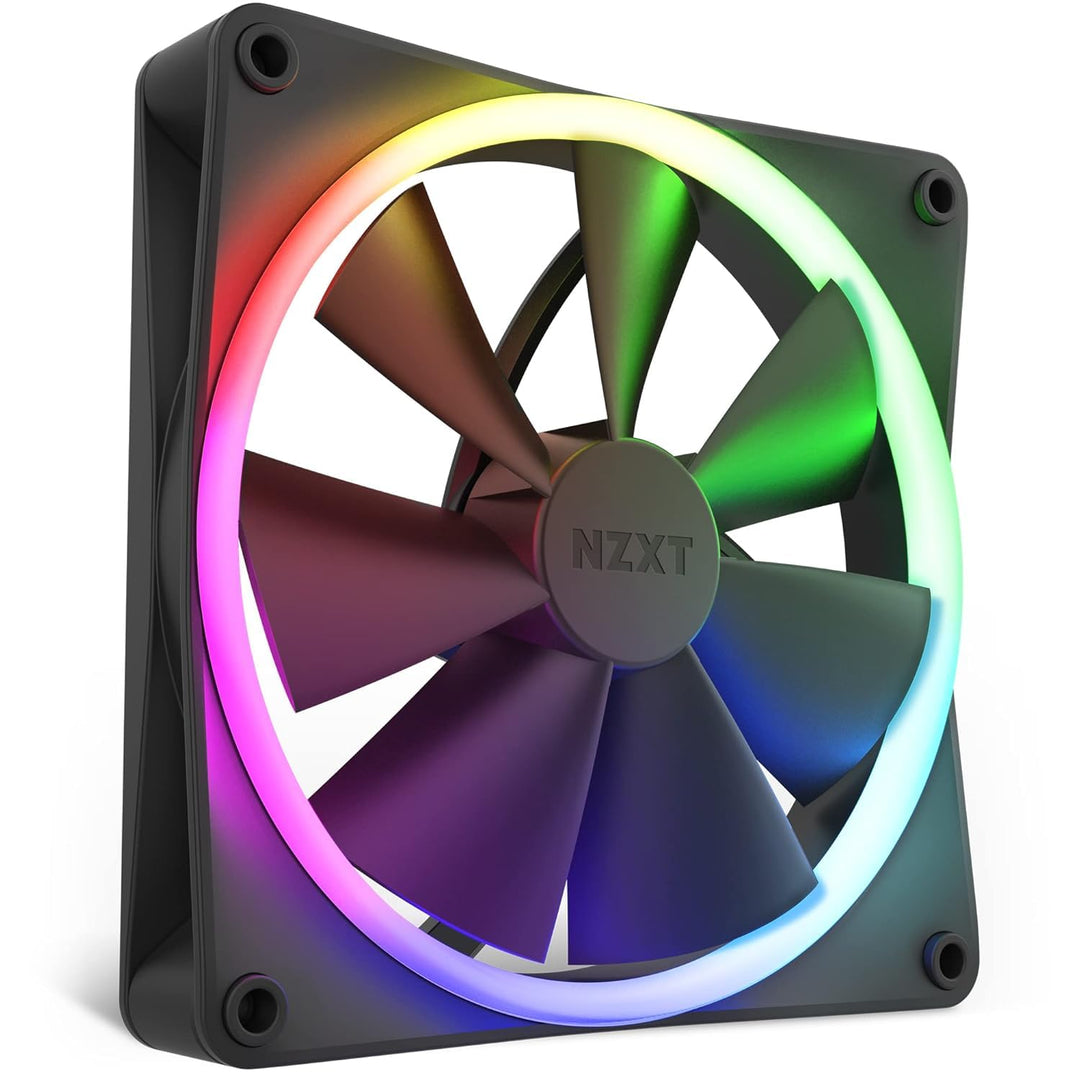 Nzxt F140 RGB Fans - RF-R14SF-B1 - Erweiterte Anpassung der RGB-Beleuchtung – Flüsterleise Kühlung –
