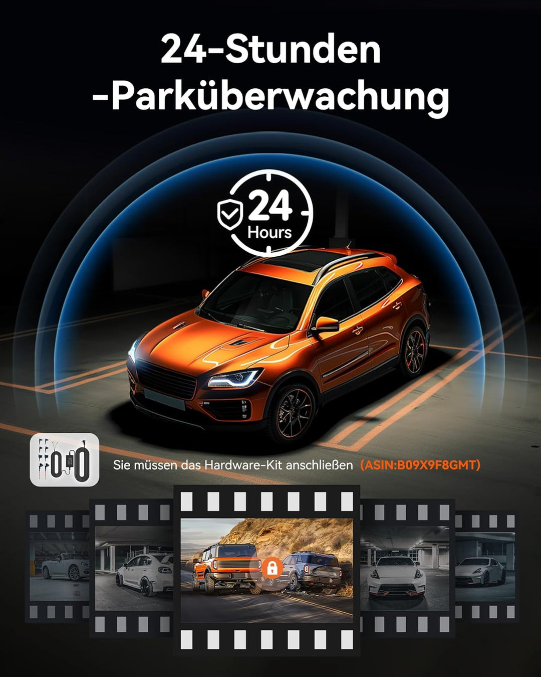 WOLFBOX 12'' G850 4K Spiegel Dashcam mit Rückfahrkamera, Dual Dash Cam Spiegel Auto Vorne und Hinten