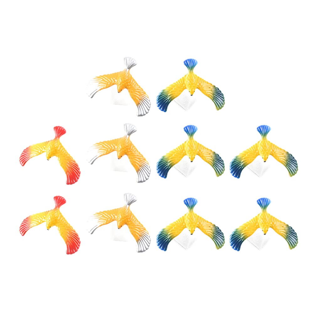 NUOBESTY 10 Stücke Schwebevogel Balance Vogel Spielzeug Balance Eagle mit Pyramidenständer Balancing