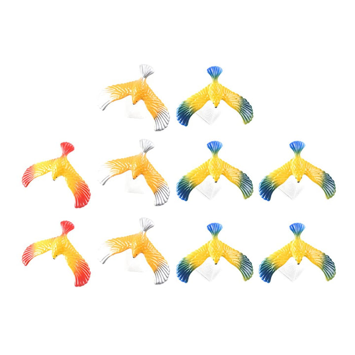 NUOBESTY 10 Stücke Schwebevogel Balance Vogel Spielzeug Balance Eagle mit Pyramidenständer Balancing