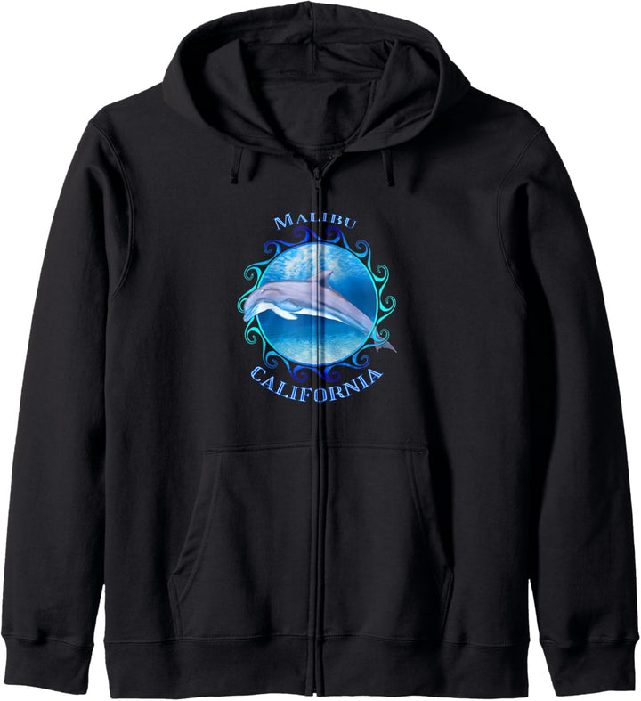 Malibu California Vacation Souvenir Delfin Kapuzenjacke