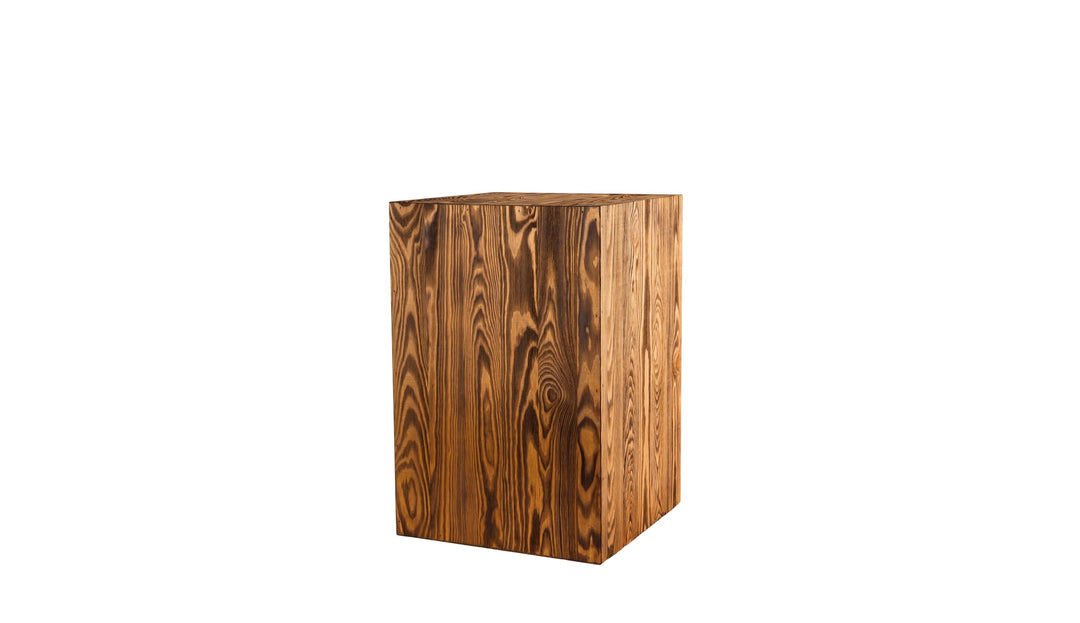 DECOKTIVO Holzsäule, Rustikale Dekosäule, Baumstamm Deko, Bodenwindlicht Ständer, Blumensäule Holz,