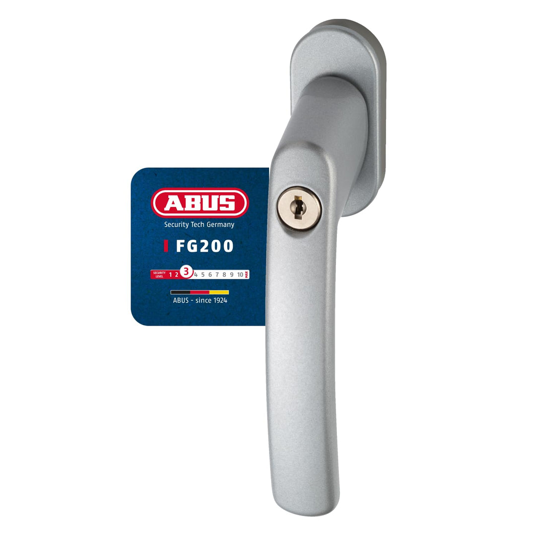 ABUS Abschliessbarer Fenstergriff FG200 AB208 - 5er Set - Fensterknauf mit Druckzylinder, gleichschl