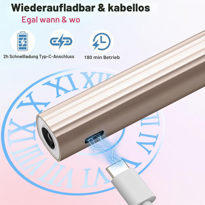 Elektrischer Nagelschleifer, kabellos, UV-Lampe, Set mit 7 Aufsätzen, 30.000 U/min, wiederaufladbare