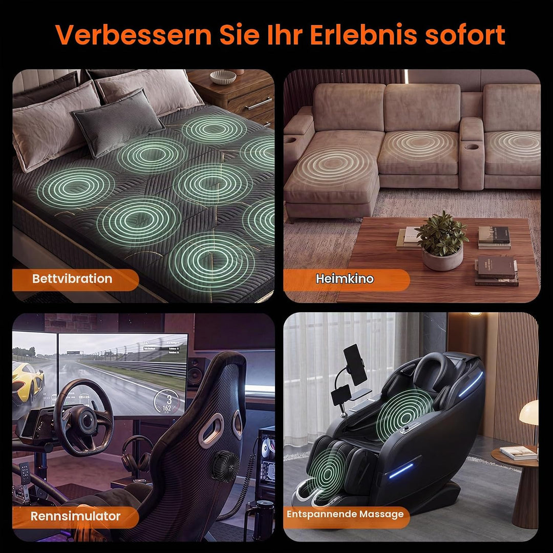 Douk Audio BS-2 Bass Shaker: 30 W Taktiler Wandler – Subwoofer-Tieftöner für Heimkino, Car-Audio und