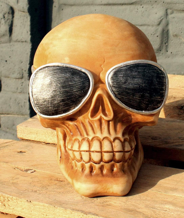 White Label Crazy Heads Cool Skull Totenkopf mit Sonnenbrille Kopfhörerständer Headset Halter Stände