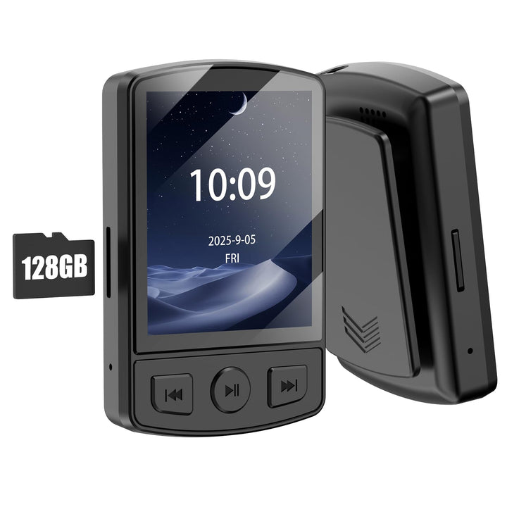 Gueray 64GB Bluetooth MP3-Player Tragbarer Clipstil MP3 Player Digitaler Musikspieler mit HiFi-Sound