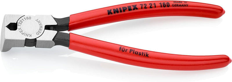 Knipex Seitenschneider für Kunststoff mit Kunststoff überzogen 160 mm 72 21 160 Kopf 85° gewinkelt G