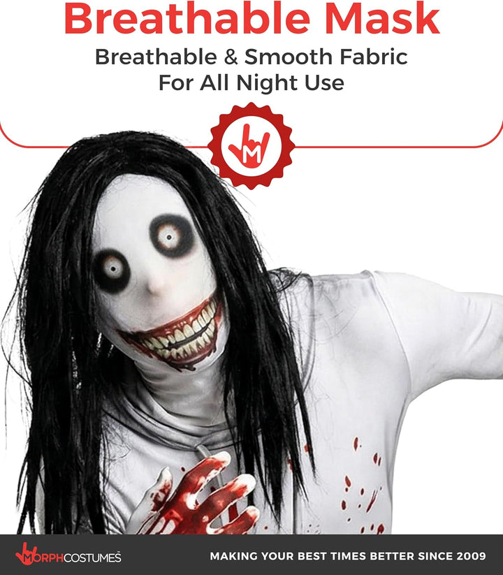 Morphsuit Jeff The Killer Kostüm für Erwachsene, Monster Verkleidung, Halloween und Karneval - L (16