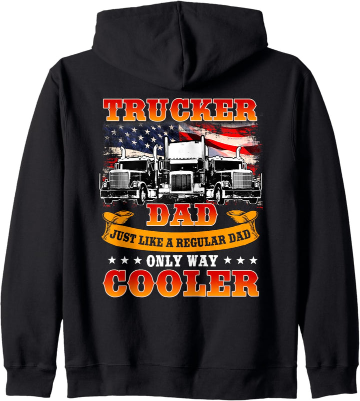 Trucker Dad Design auf der Rückseite der Kleidung Kapuzenjacke