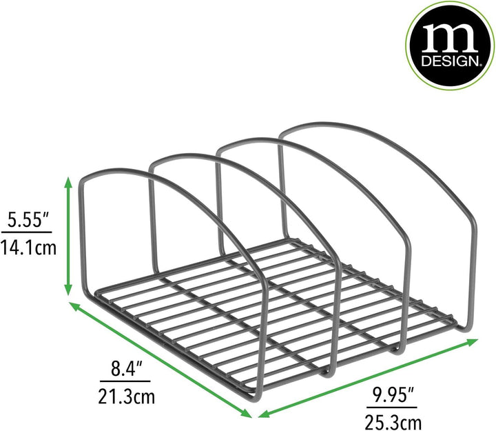 mDesign Küchen Organizer – Geschirrablage mit drei Fächern für mehr Ordnung in der Küche – Geschirrh