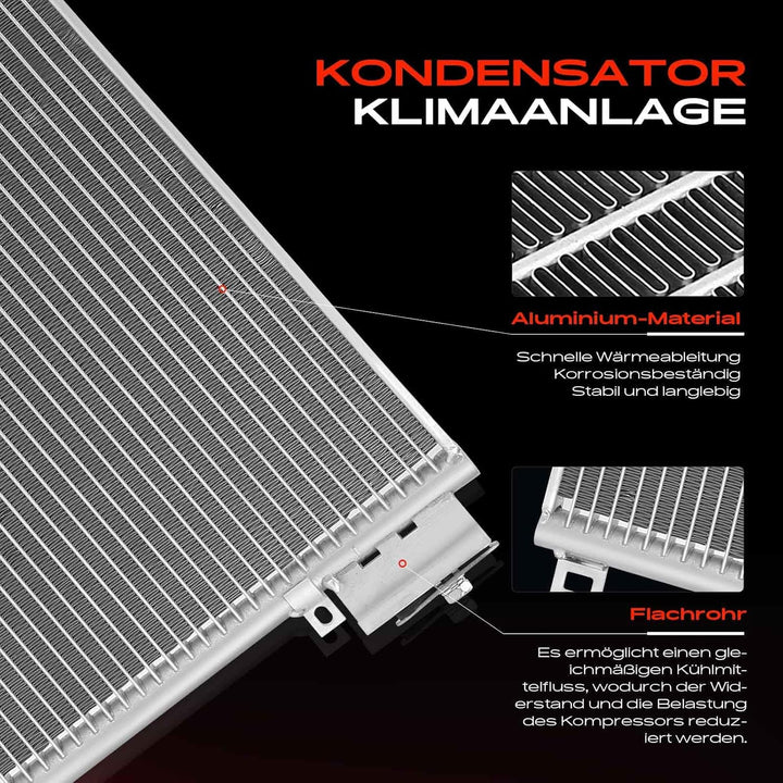 Frankberg Kondensator Klimaanlage Kompatibel mit Mito 955 1.3L 1.4L 2008-2018 Doblo Grossraumlimousi