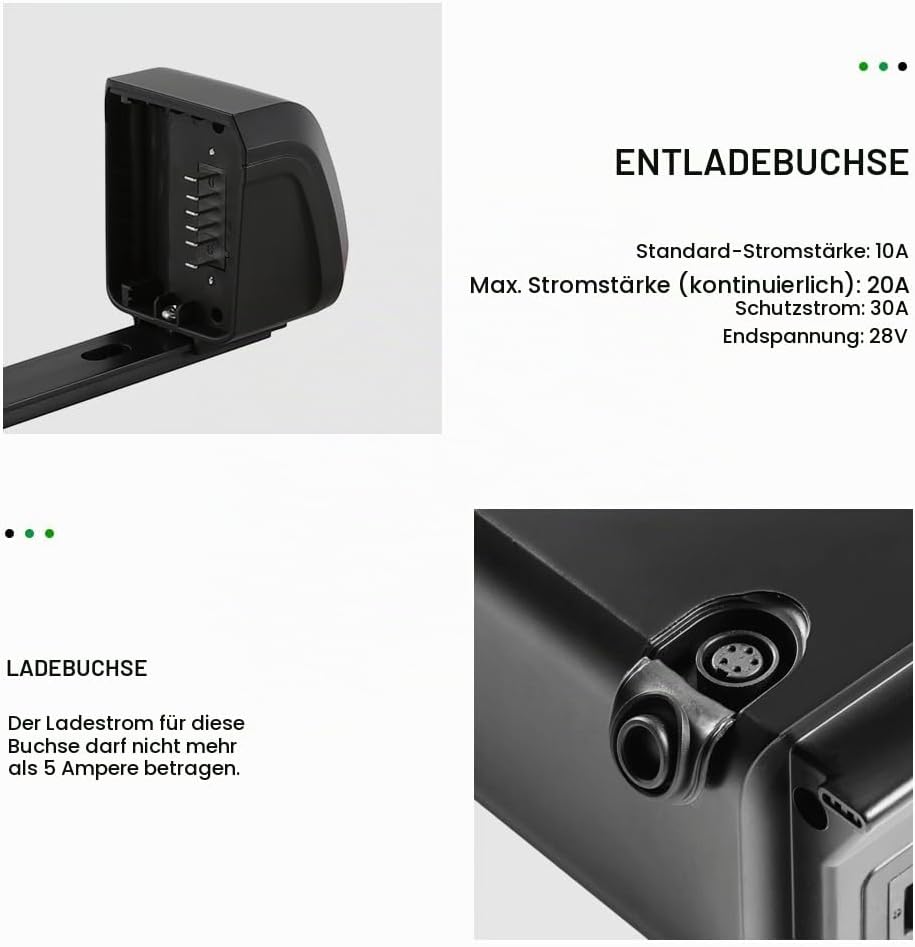 YOSE POWER Ebike Akku 36V 11.6Ah/14Ah SF-06 Batterie für 36V 250W / 350W /500W /800W Motor passt auf