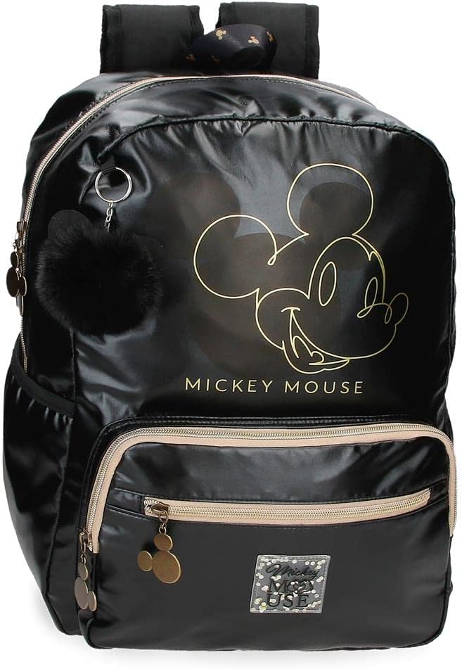 Disney Mickey Outline Schulrucksack für Laptop, 32 x 42 x 15 cm, Polyester, 20,16 L, Schwarz, Schulr