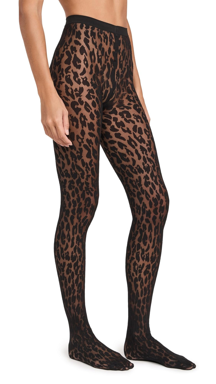 Wolford Damen Gemusterte Strumpfhose Josey Tights,20 DEN,Frauen Struempfe,durchsichtig,gemustert,bla