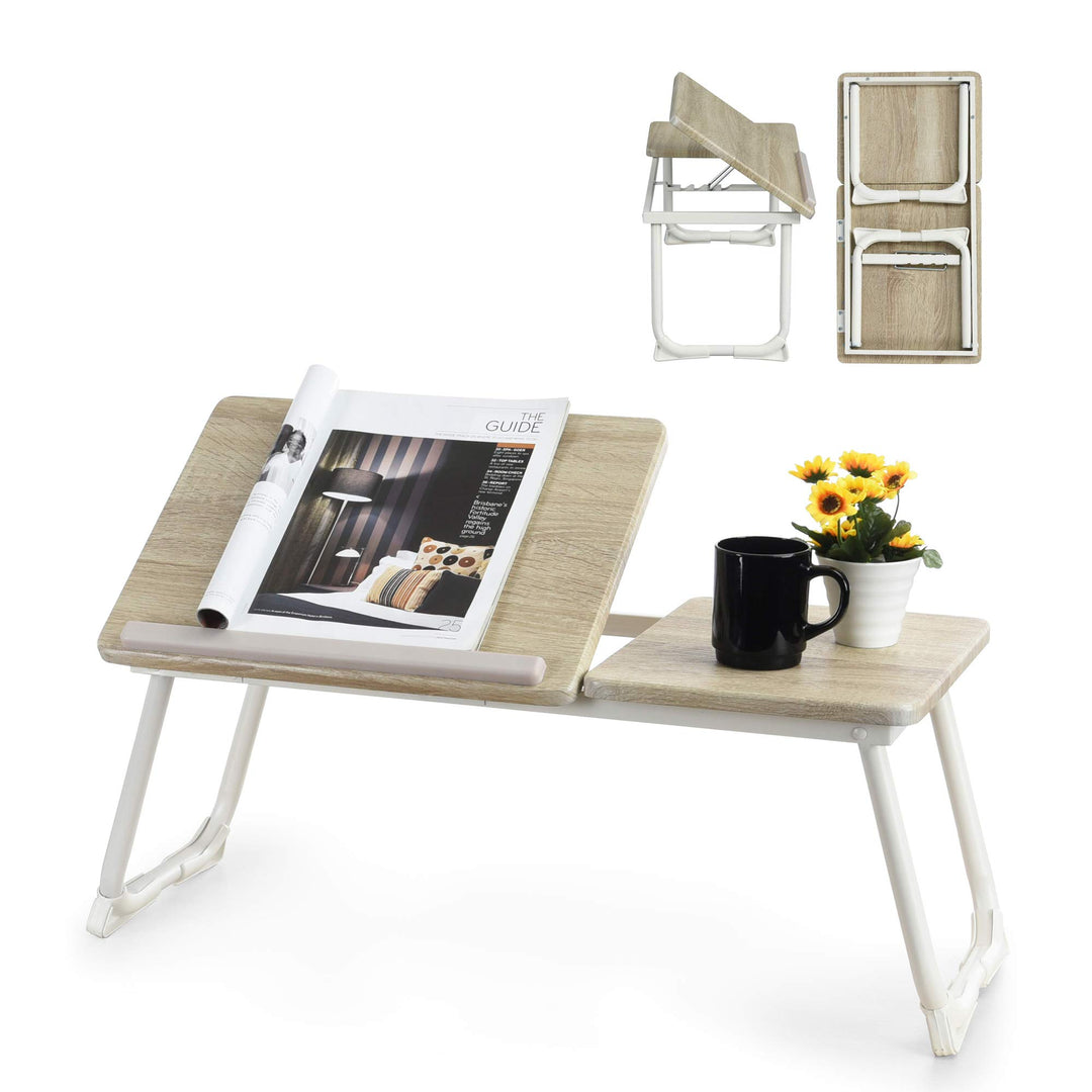 MEUBLE COSY Betttablett Frühstückstablett Laptoptisch Höhenverstellbar mit klappbaren Beinen Betttis